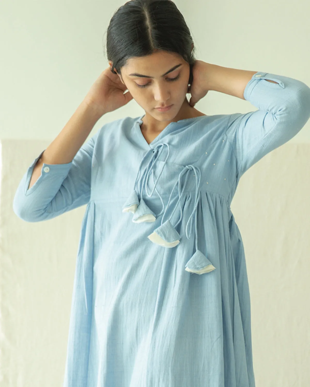 Powder Blue Overlap Tunic