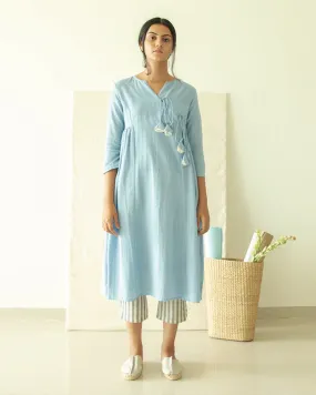 Powder Blue Overlap Tunic