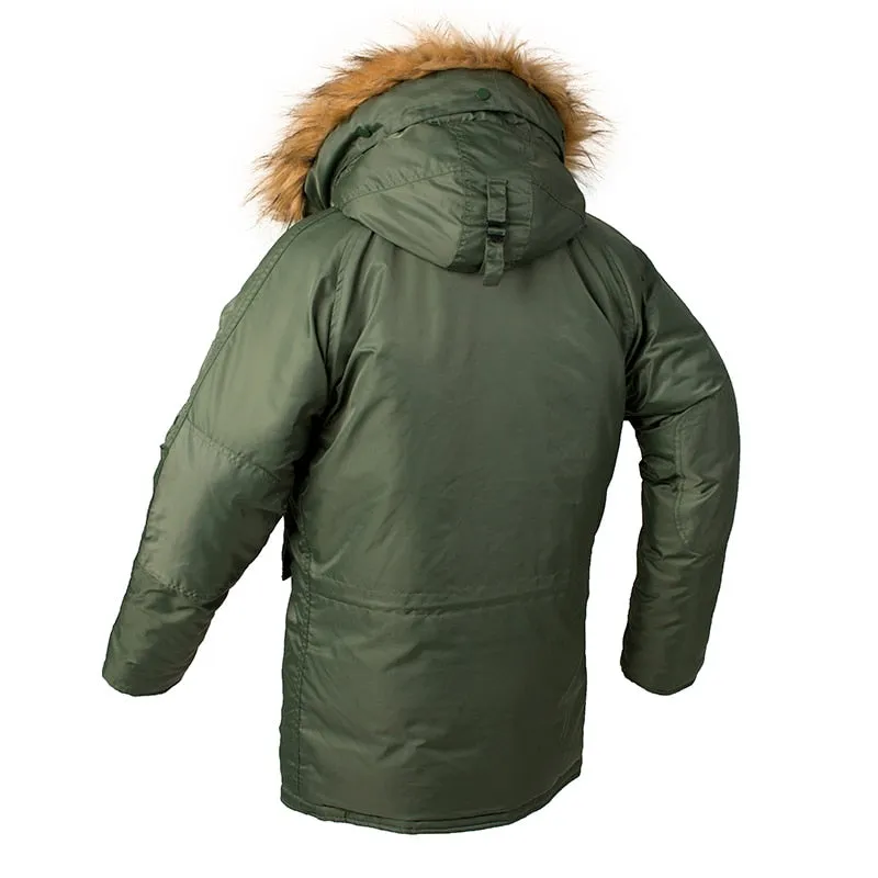 Puffer Men Long Coat Military Tactical Bomber Army Parka