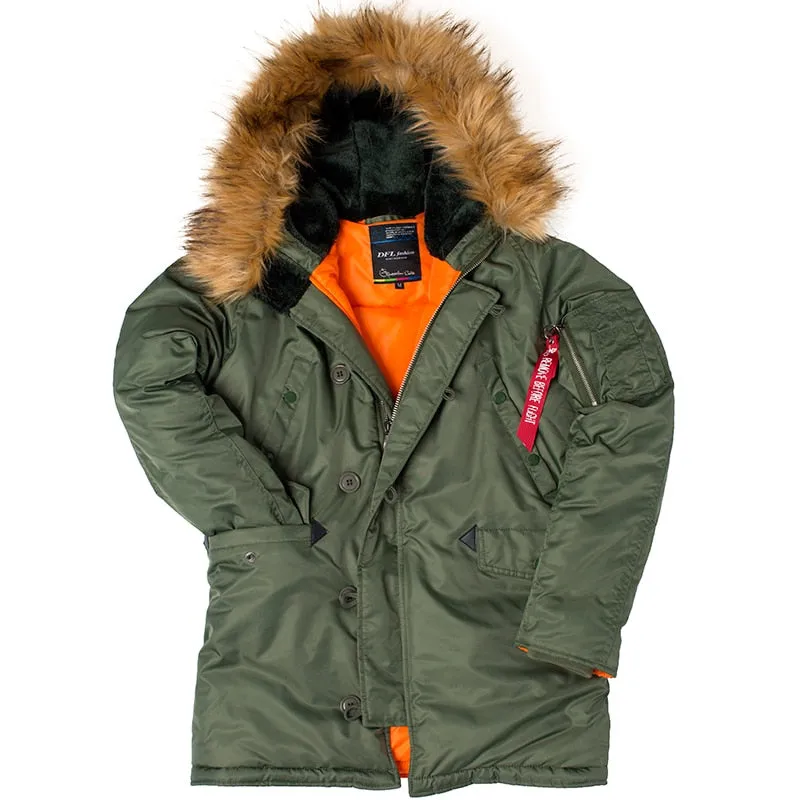 Puffer Men Long Coat Military Tactical Bomber Army Parka