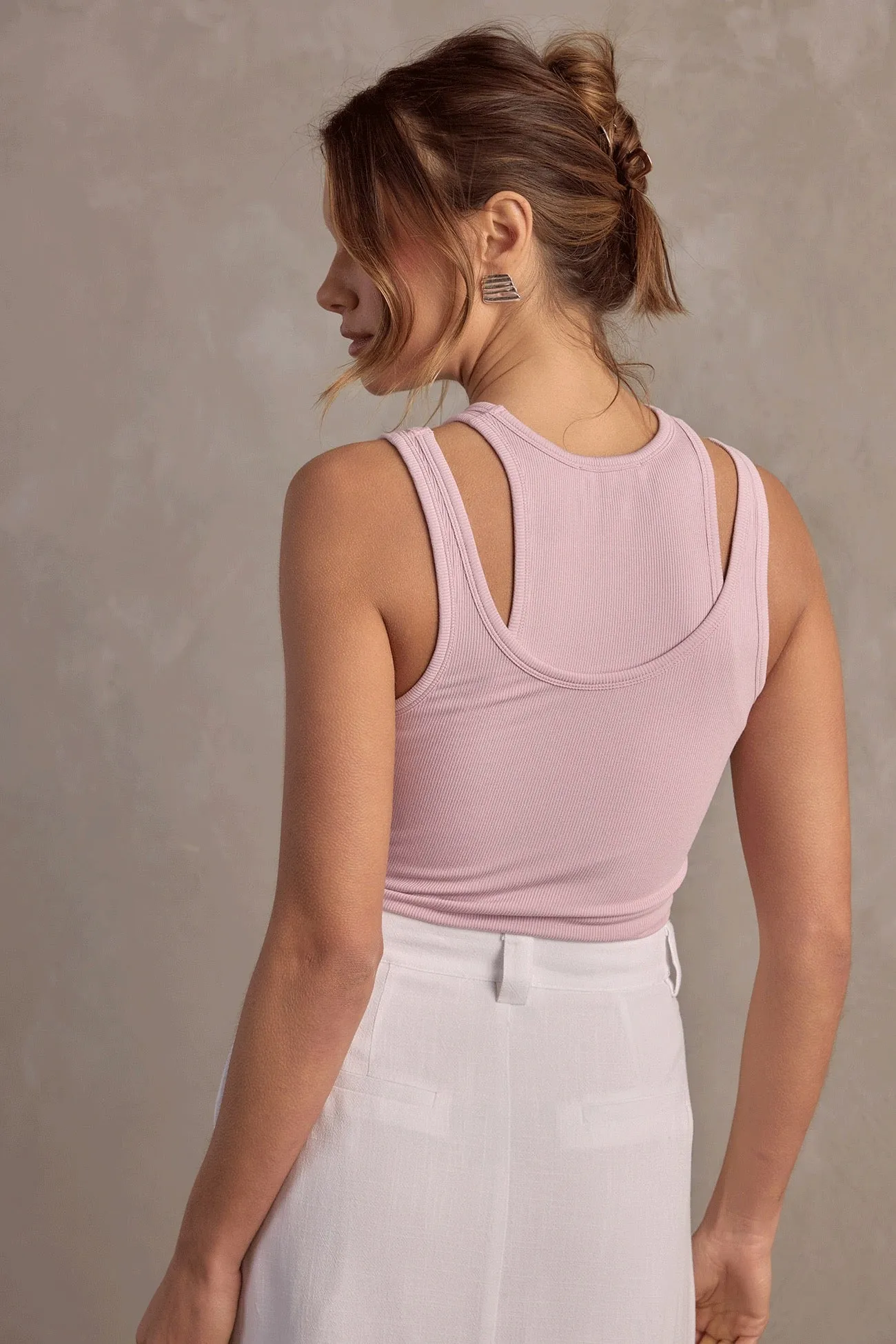 Raef The Label Mia Layered Tank - Orchid