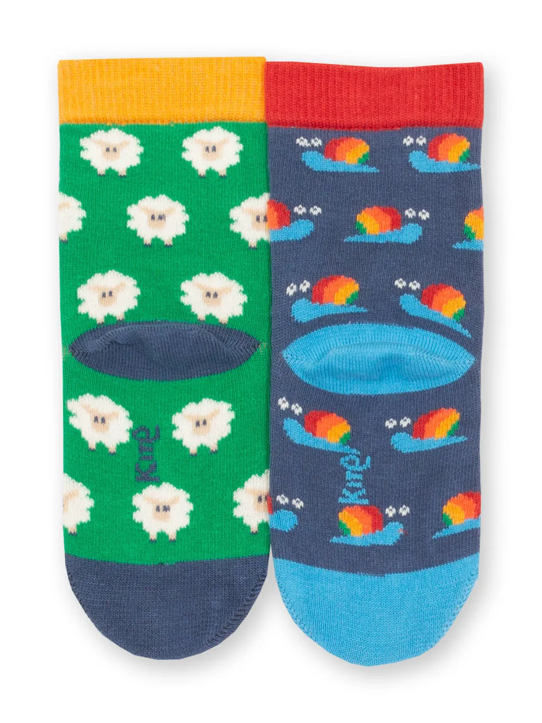 Rainbow snail socks