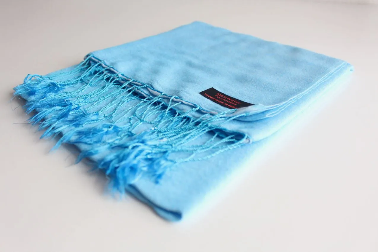 Silk Blended Water Pashmina Shawl-Niagara