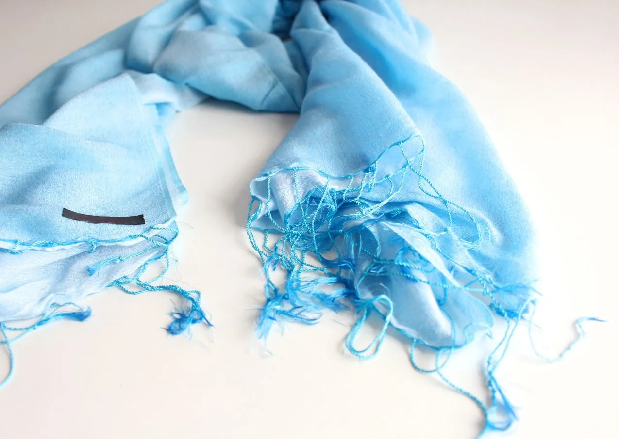 Silk Blended Water Pashmina Shawl-Niagara