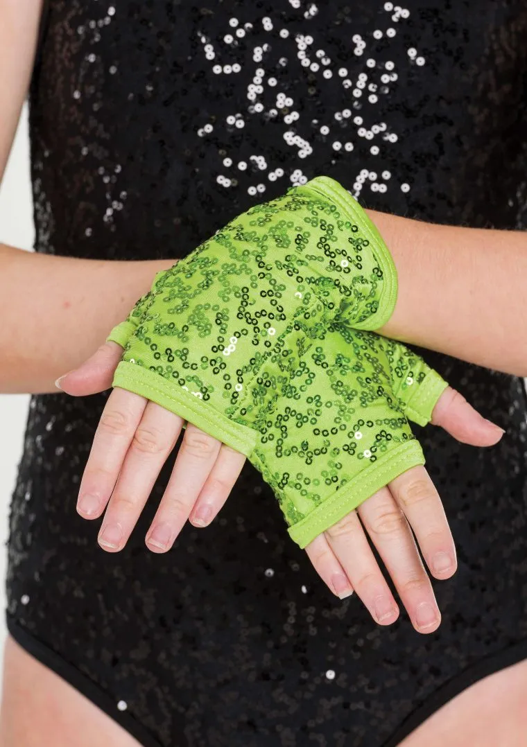 Studio 7 Sequin Fingerless Gloves Acc05