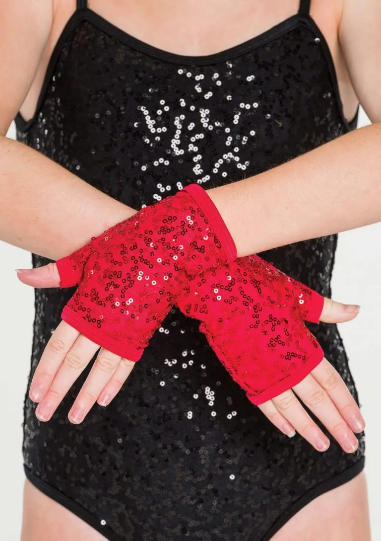 Studio 7 Sequin Fingerless Gloves Acc05