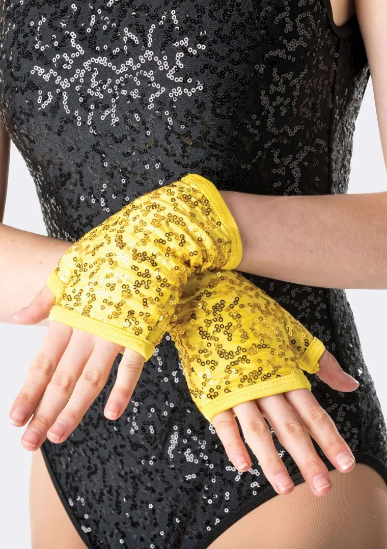 Studio 7 Sequin Fingerless Gloves Acc05