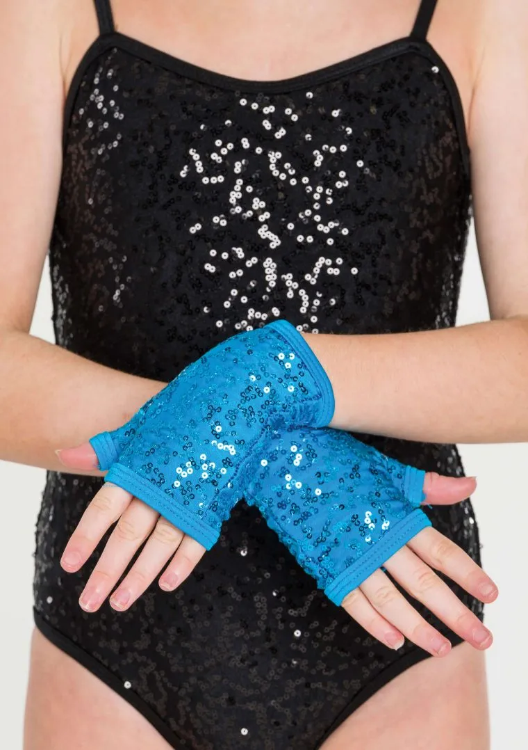Studio 7 Sequin Fingerless Gloves Acc05