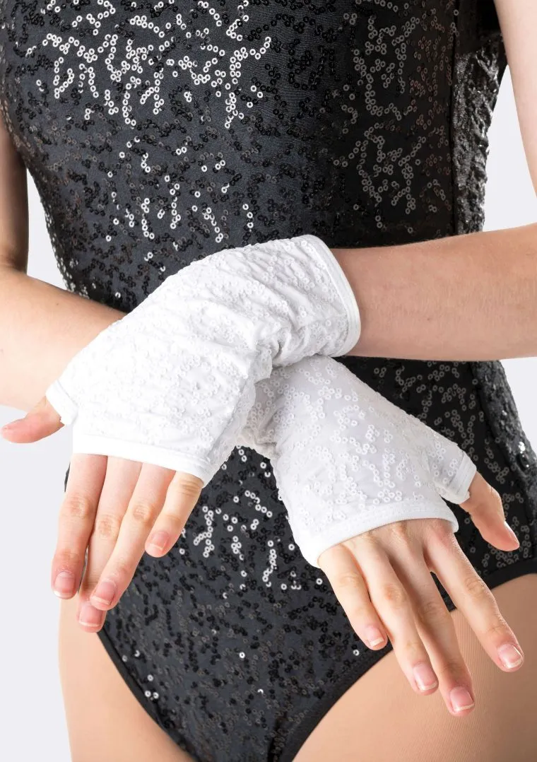 Studio 7 Sequin Fingerless Gloves Acc05