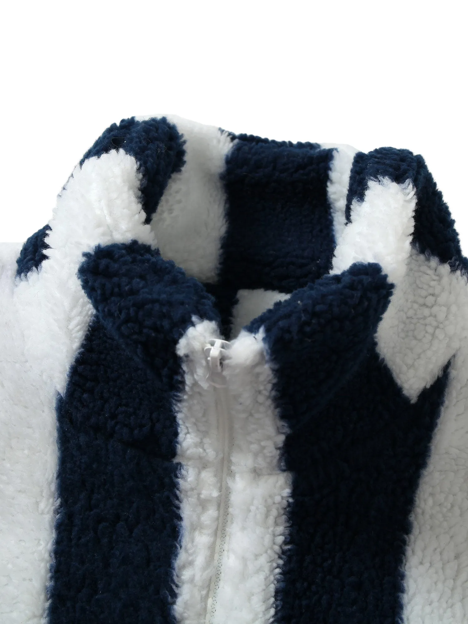 Thesupermade Embroidered Lambswool Jersey Striped Coat