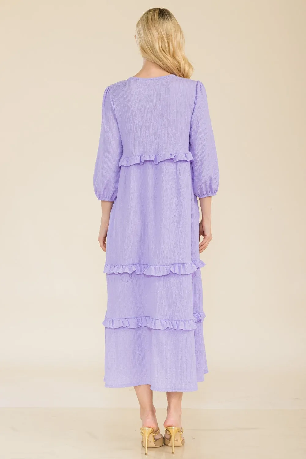 Tiered-Ruffle Maxi Dress