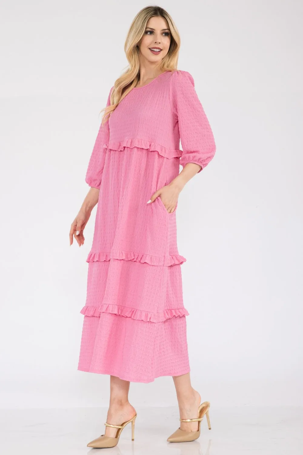 Tiered-Ruffle Maxi Dress