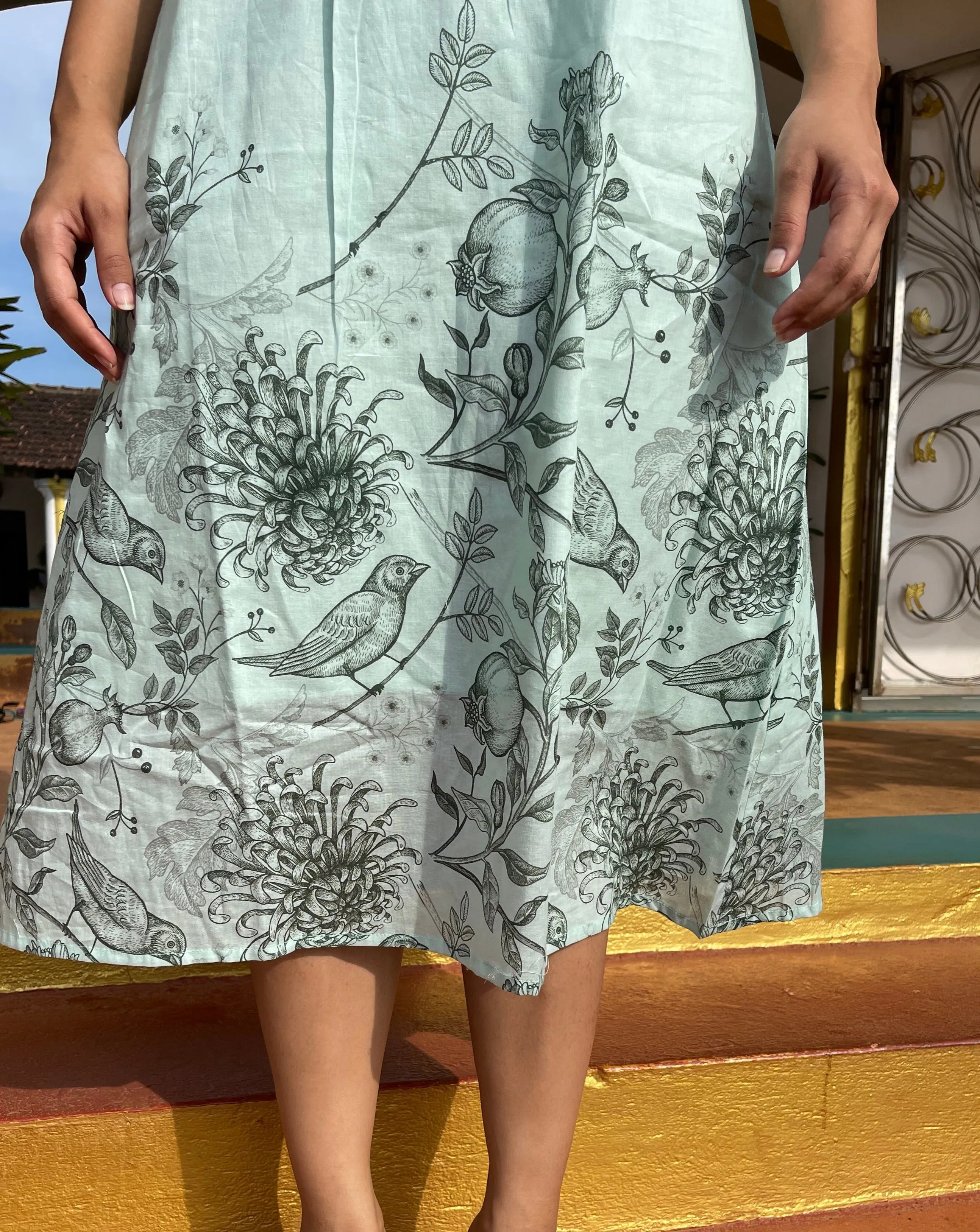Tulips On Green Maxi Dress