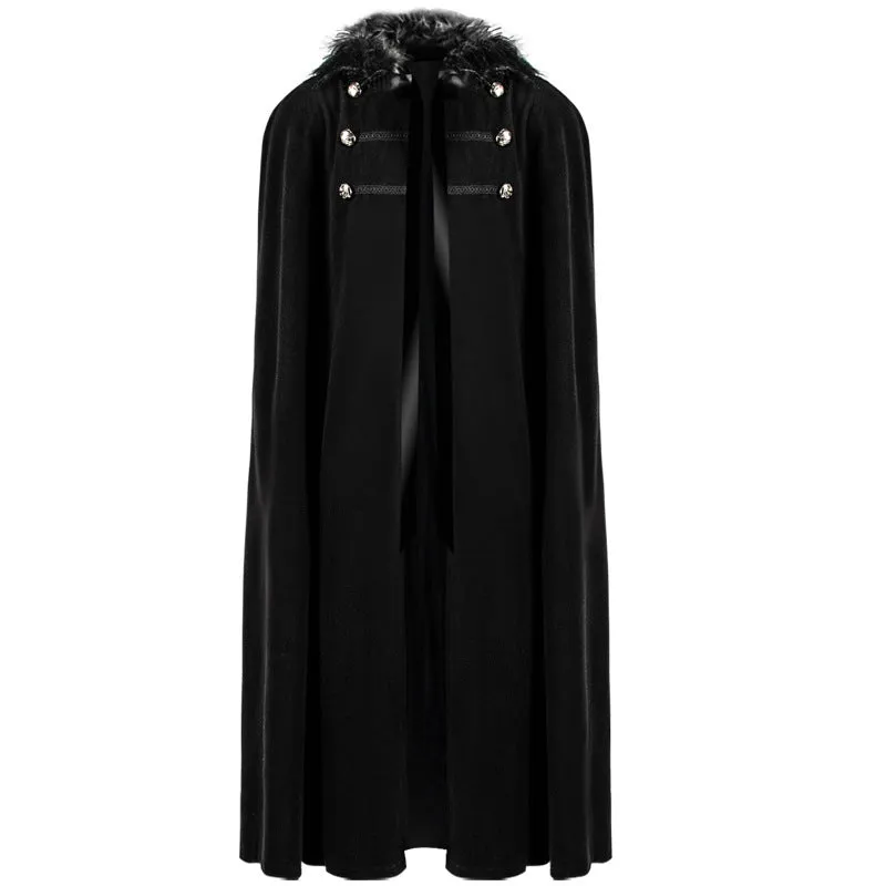 Unisex Role King Play Viking Costume Medieval Steampunk Cape Victorian Cloak Lord Cosplay Cloak Samurai Cape