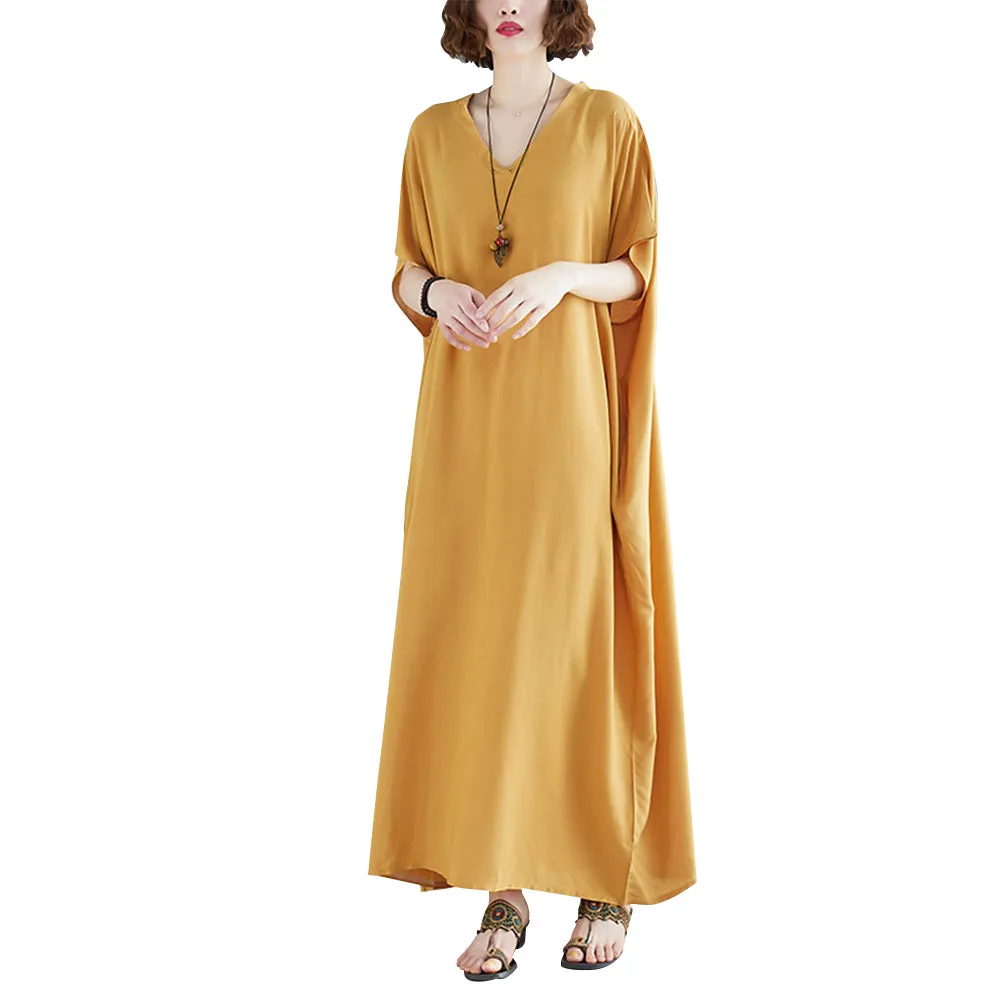V-Neck Half Sleeve Dress