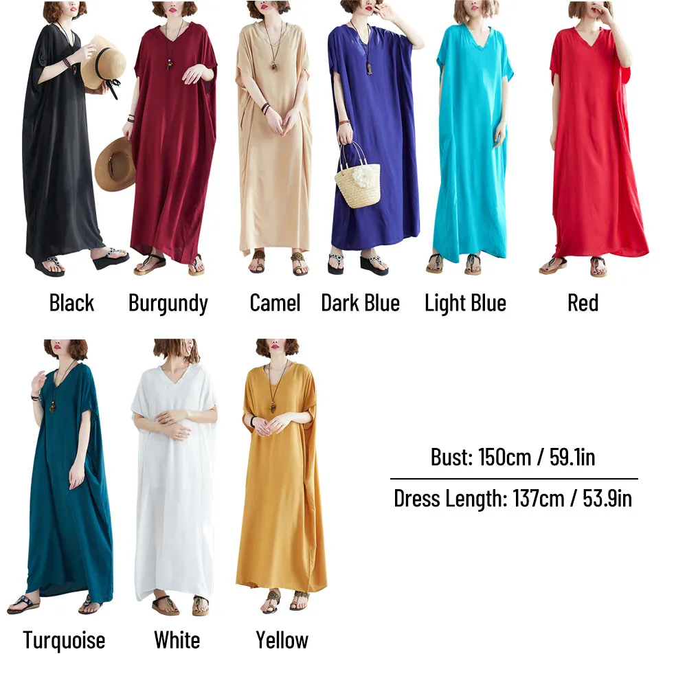 V-Neck Half Sleeve Dress