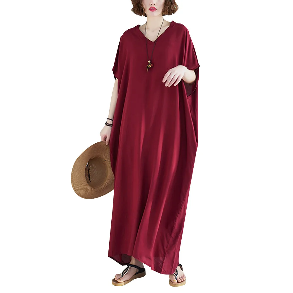 V-Neck Half Sleeve Dress