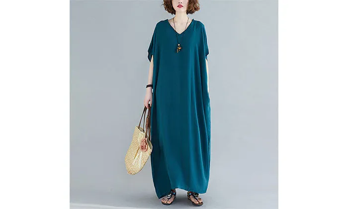 V-Neck Half Sleeve Dress