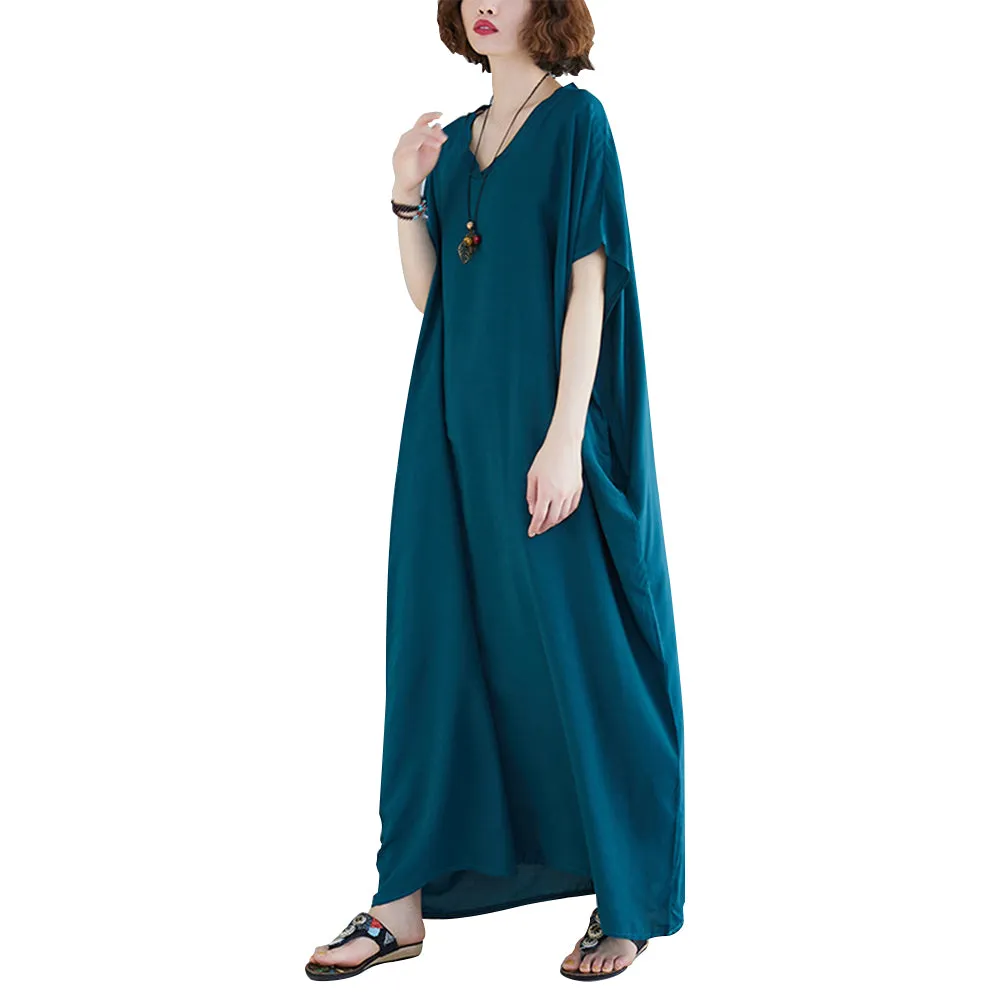 V-Neck Half Sleeve Dress