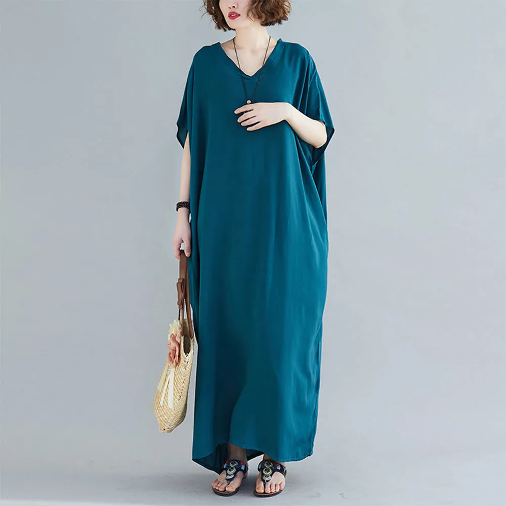 V-Neck Half Sleeve Dress