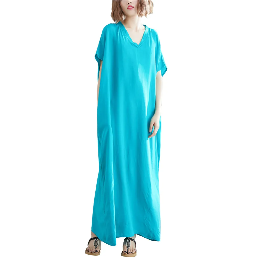 V-Neck Half Sleeve Dress