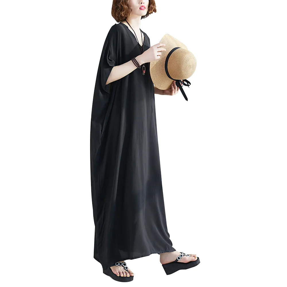 V-Neck Half Sleeve Dress