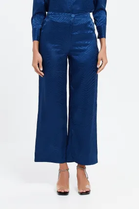 Women Jacquard Wide Leg Trousers