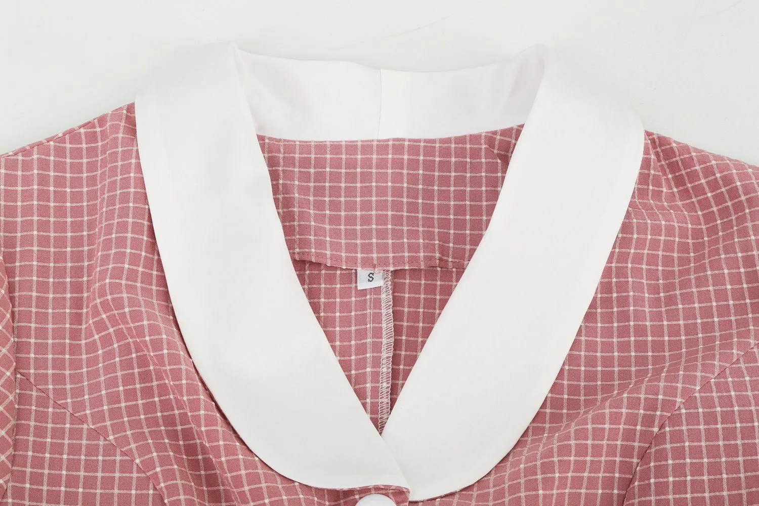 Womens A Line Cape Collar Vintage Swing 1950s Summer Cute Dress with Button