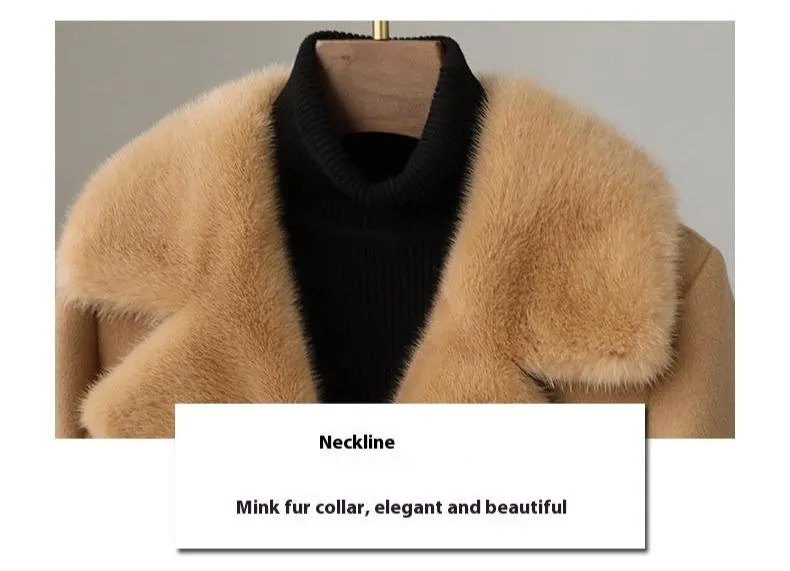 Women's Faux Fur Collar Down Long Coat