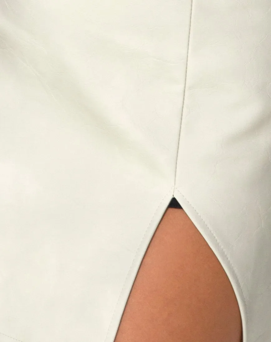 Wren Mini Skirt in Pu Matte Grey