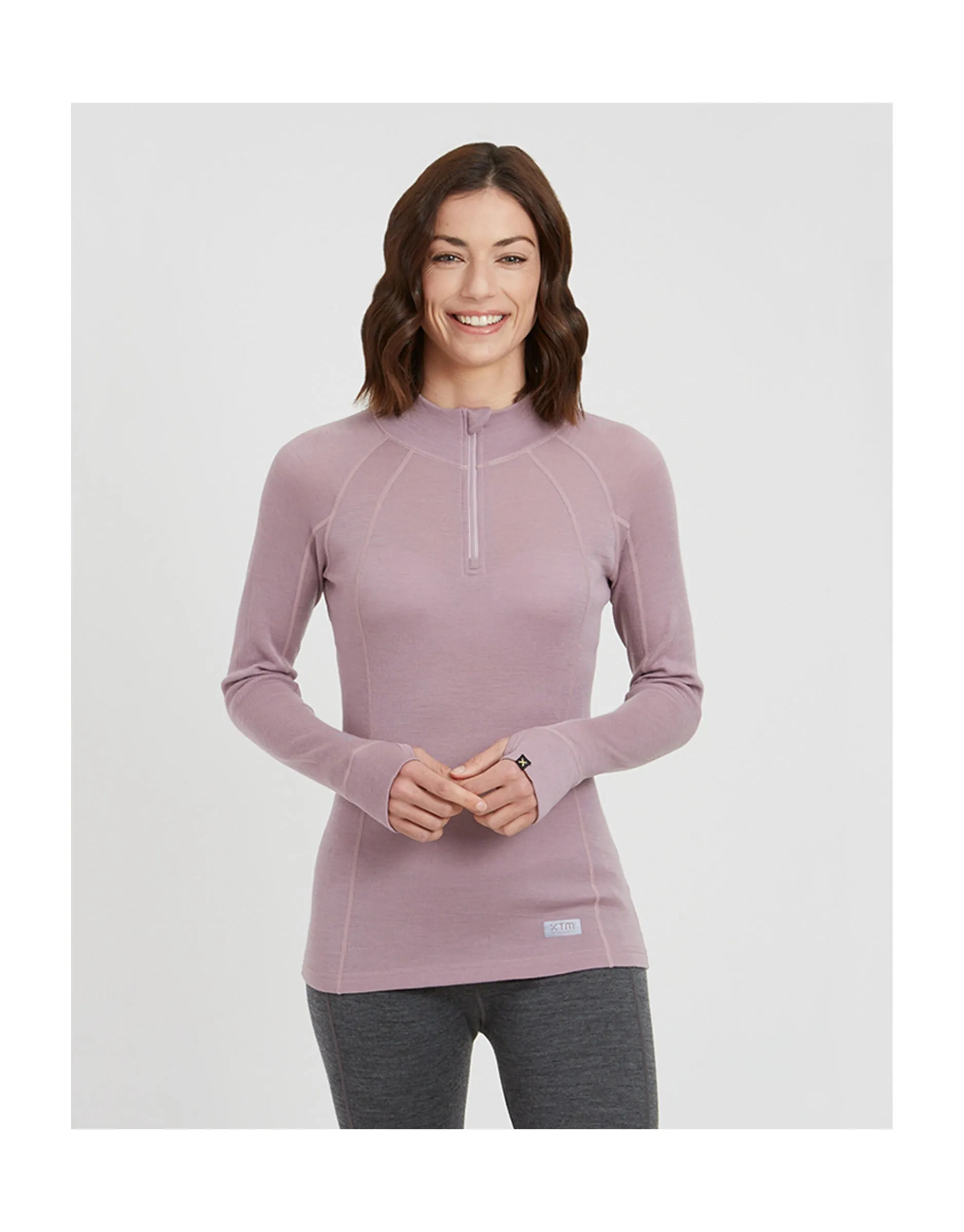 XTM Merino Womens Zip Neck 230 Thermal Top