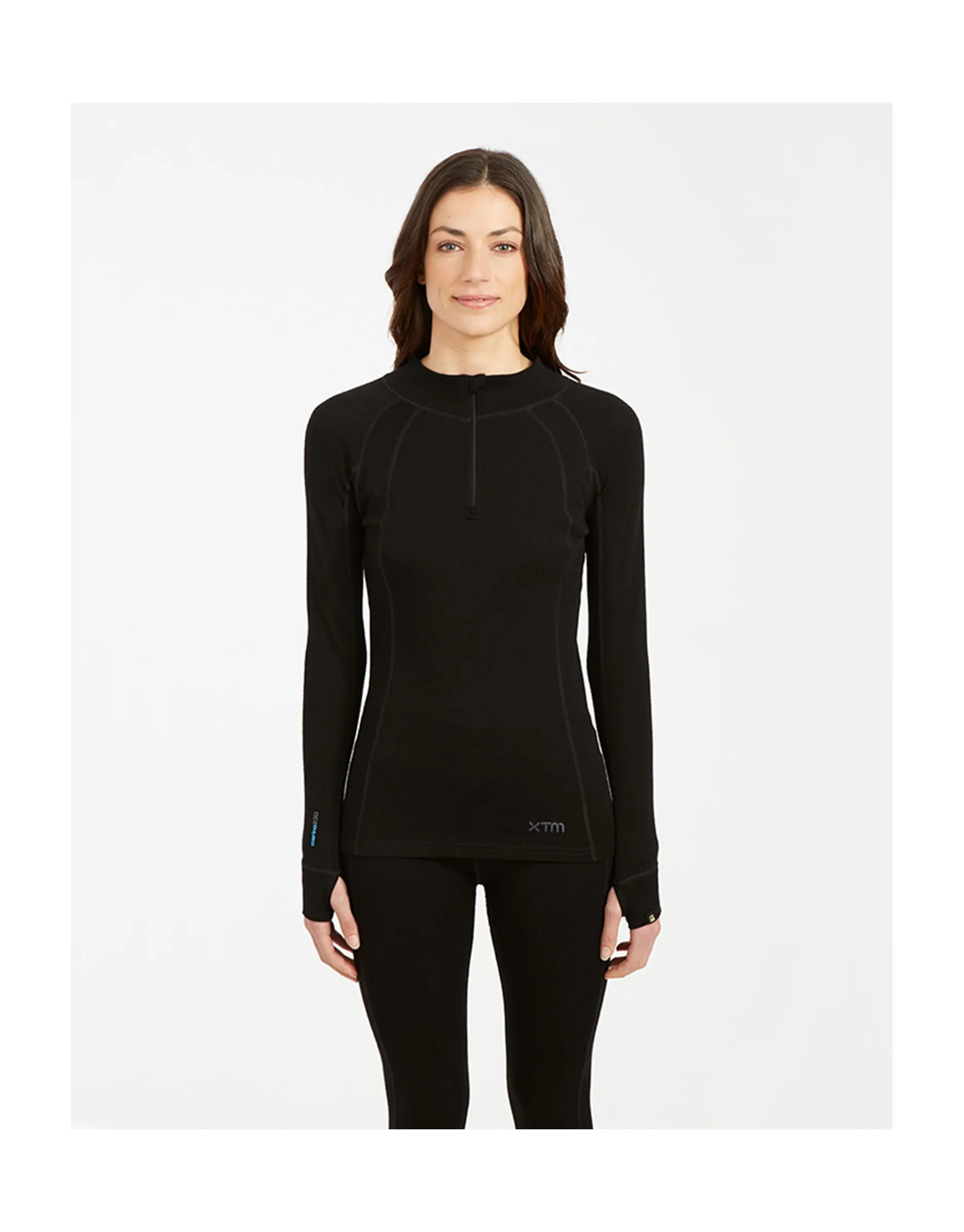 XTM Merino Womens Zip Neck 230 Thermal Top