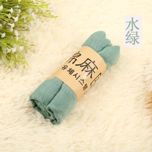 ZFQHJJ 180cmx90cm Women Cotton Linen Scarf Muslim Hijab Muffler Casual Long Plain Scarves Shawl Stole 21 candy colors for choose